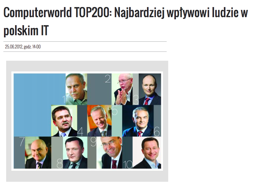 Computerworld TOP200 Najbardziej wpływowi ludzie w polskim IT