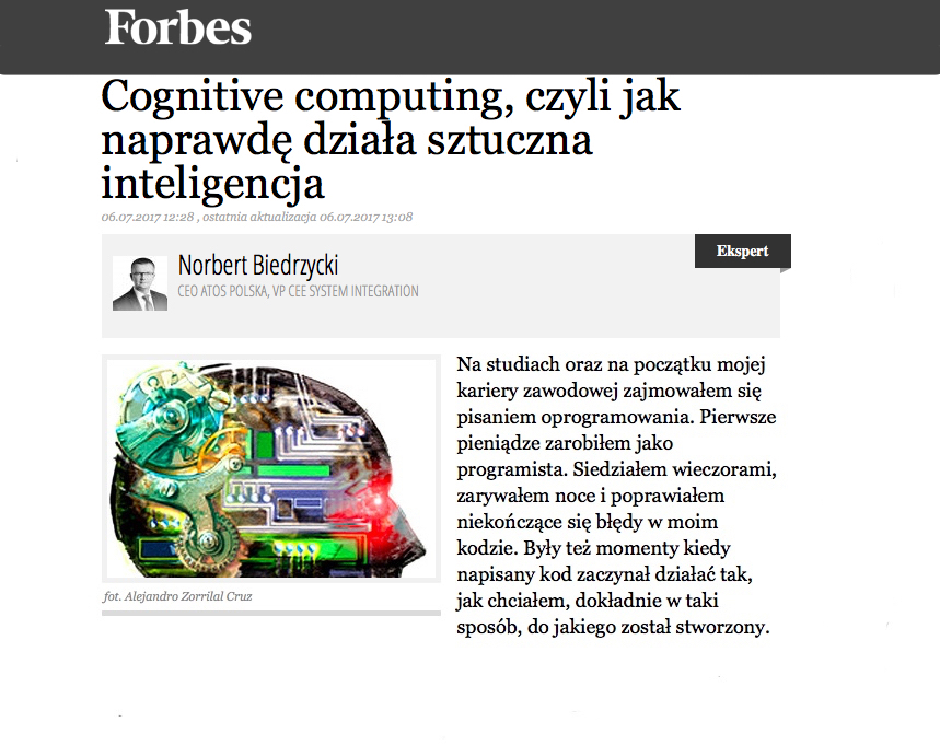 Norbert Biedrzycki FORBES Cognitive Computing