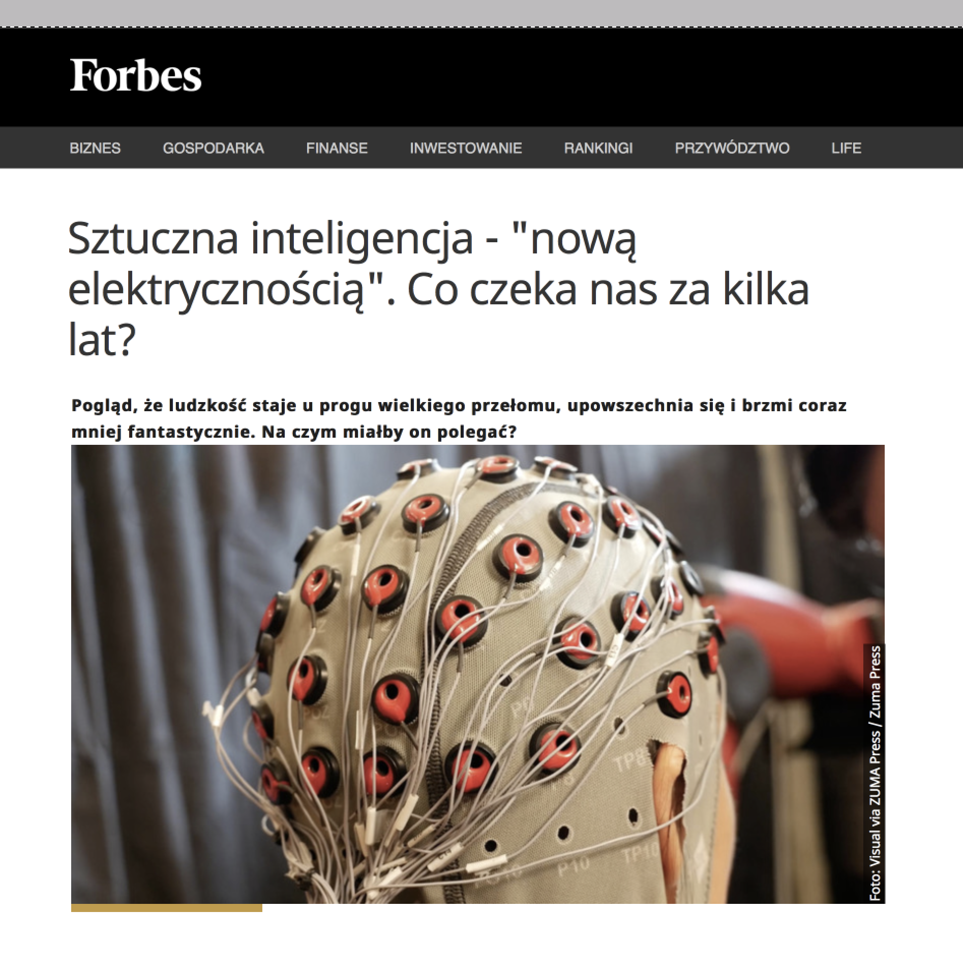 Norbert Biedrzycki FORBES Artificial Intelligence