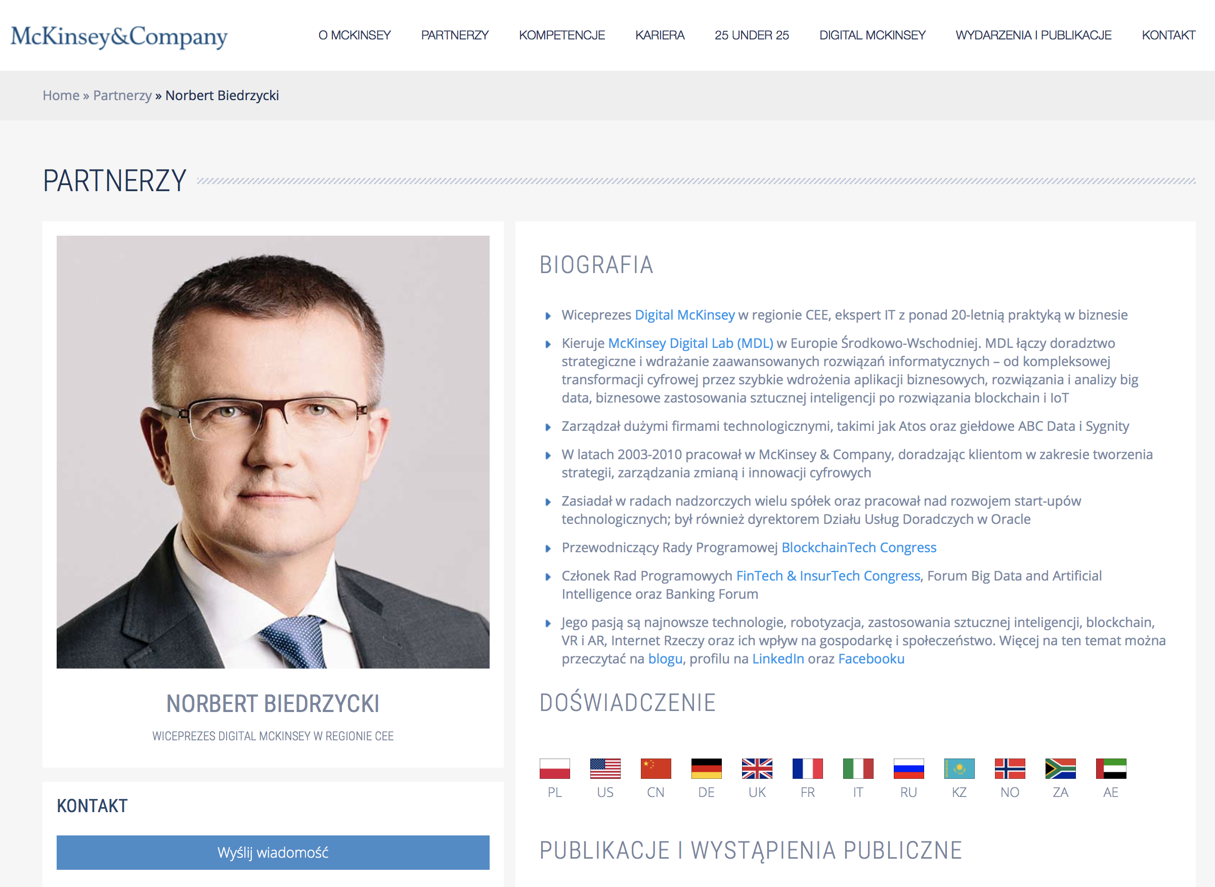 Norbert Biedrzycki McKinsey profile